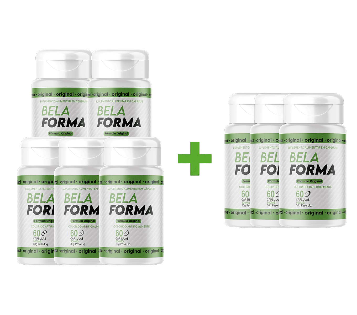 Kit BelaForma com 8 potes